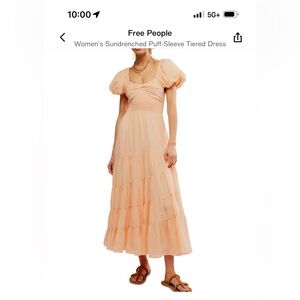Free People Pink Puff Sleeve Sundress
